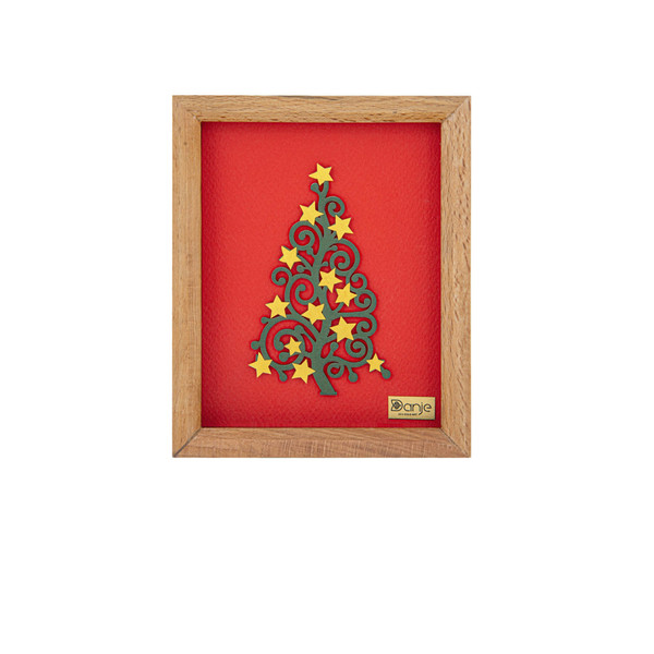 تابلو طلا کوب دانژه طرح درخت کریسمس کد TCCE1316914