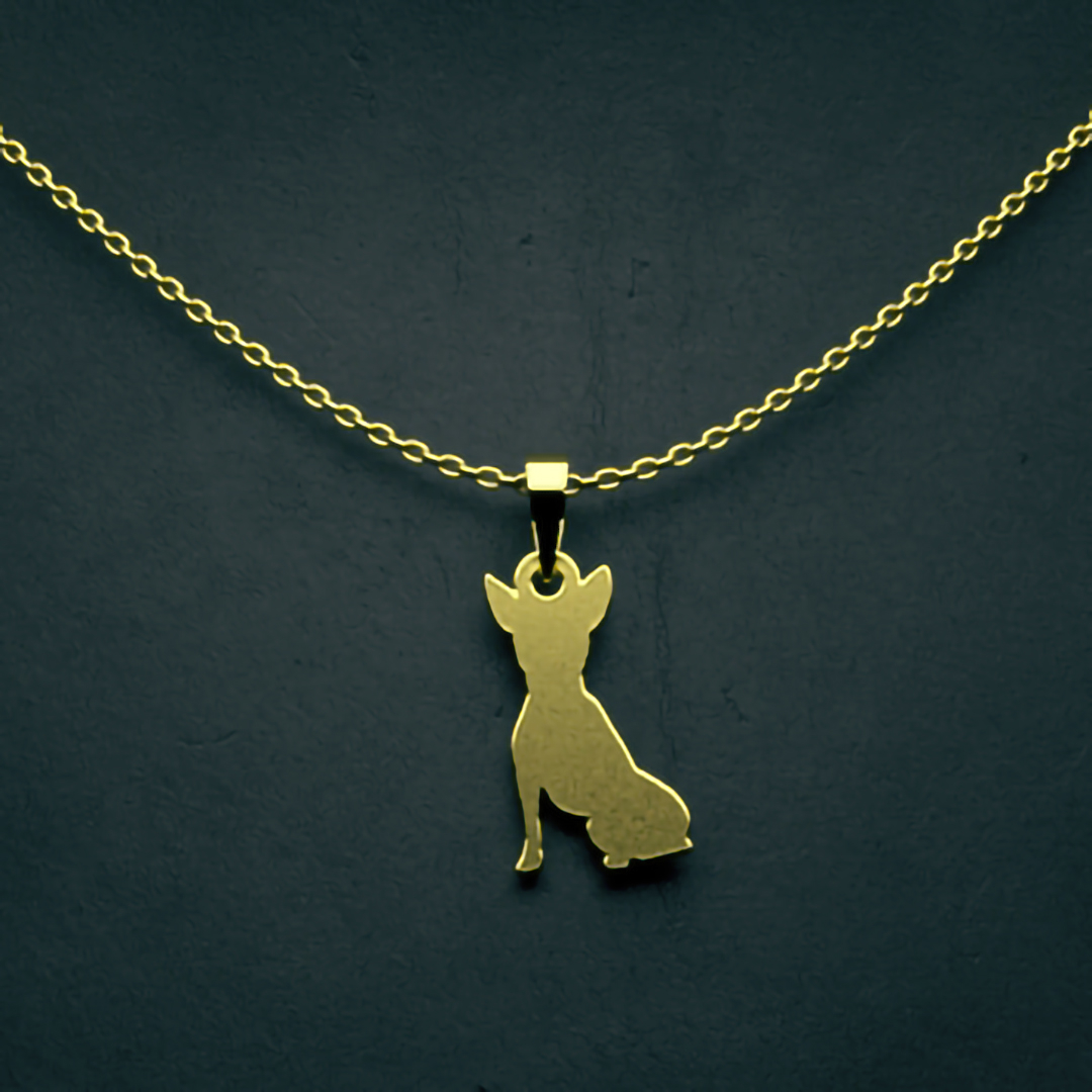 گردنبند طلا 18 عیار زنانه مدوپد مدل سگ کد J3-1-1088