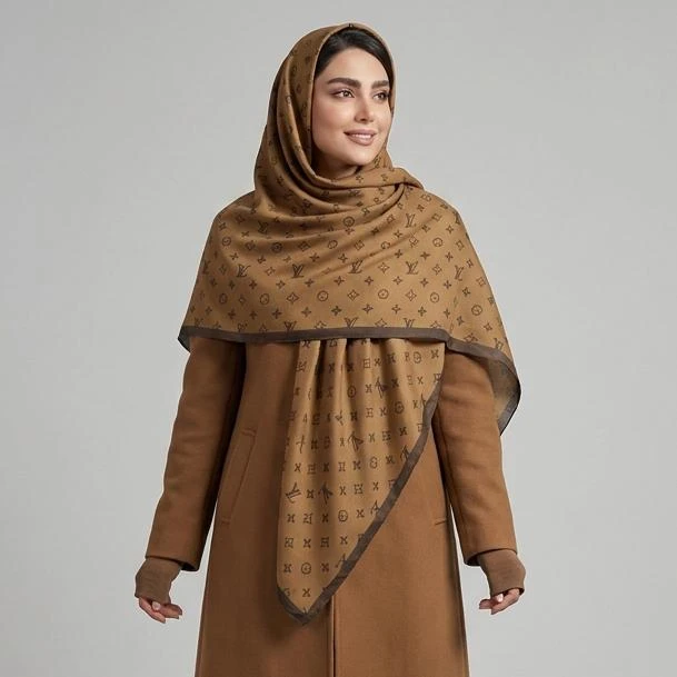 روسری زنانه مدل نخی مزونی پاییزه  کد 2700