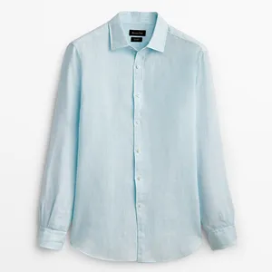 پیراهن آستین بلند مردانه ماسیمو دوتی مدل SLIM FIT LINEN SHIRT