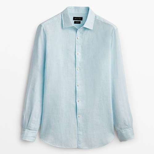 پیراهن آستین بلند مردانه ماسیمو دوتی مدل SLIM FIT LINEN SHIRT