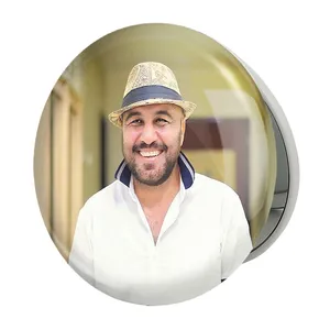 آینه جیبی خندالو طرح رضا عطاران مدل تاشو کد 6346 