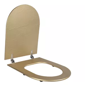 در توالت فرنگی مدل سنگ کوارتز نیم دایره طلایی