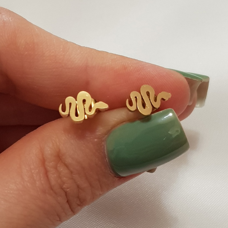 گوشواره دخترانه مدل مار 3238 گوشواره دخترانه مدل مار 3238