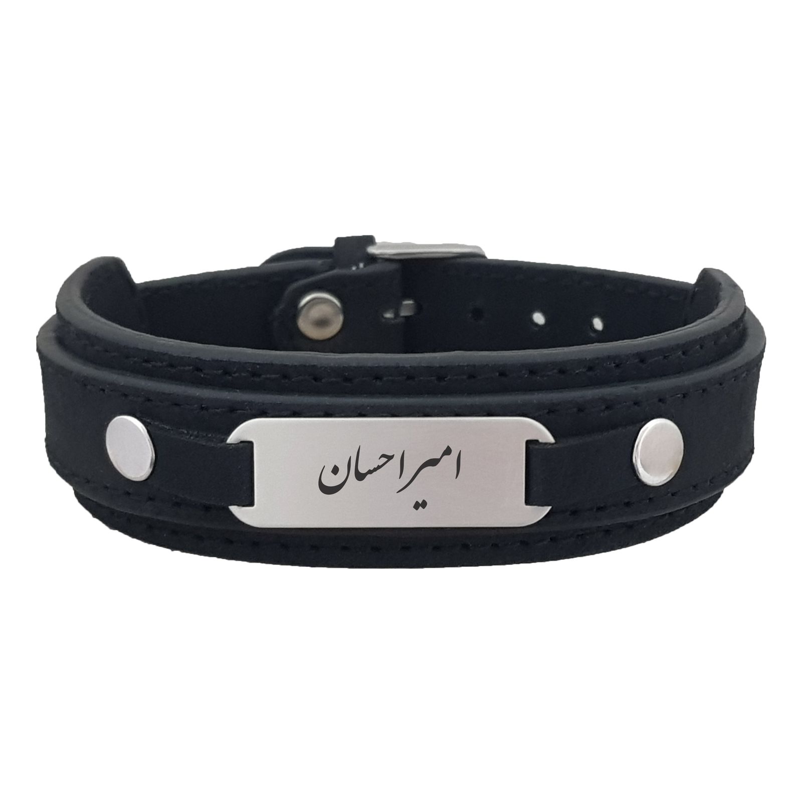 دستبند نقره مردانه ترمه ۱ مدل امیر احسان کد Dcsf0245 -  - 1