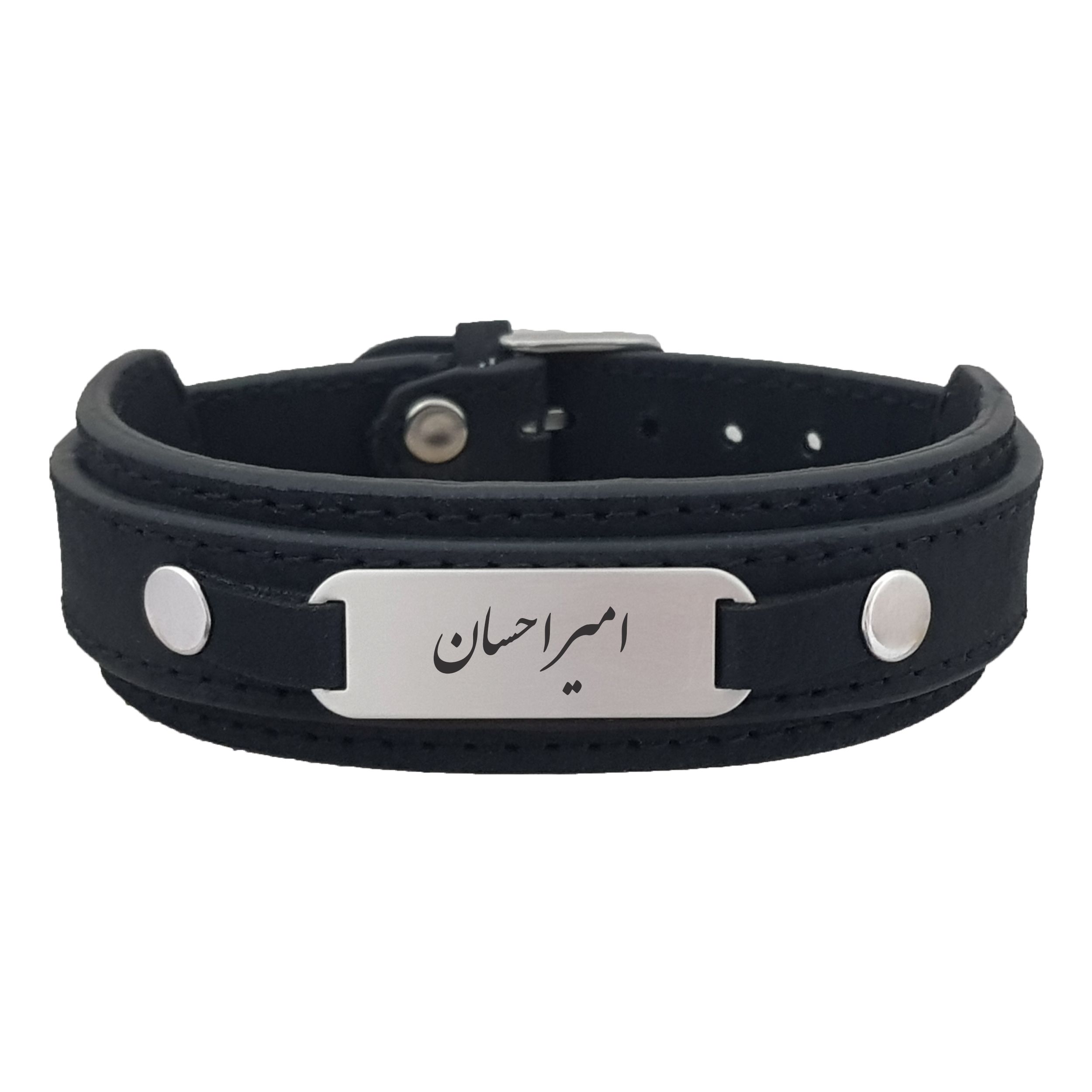 دستبند نقره مردانه ترمه ۱ مدل امیر احسان کد Dcsf0245 -  - 1