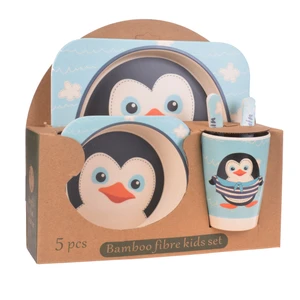 ظرف غذا 5 تکه کودک مدل Pinguin