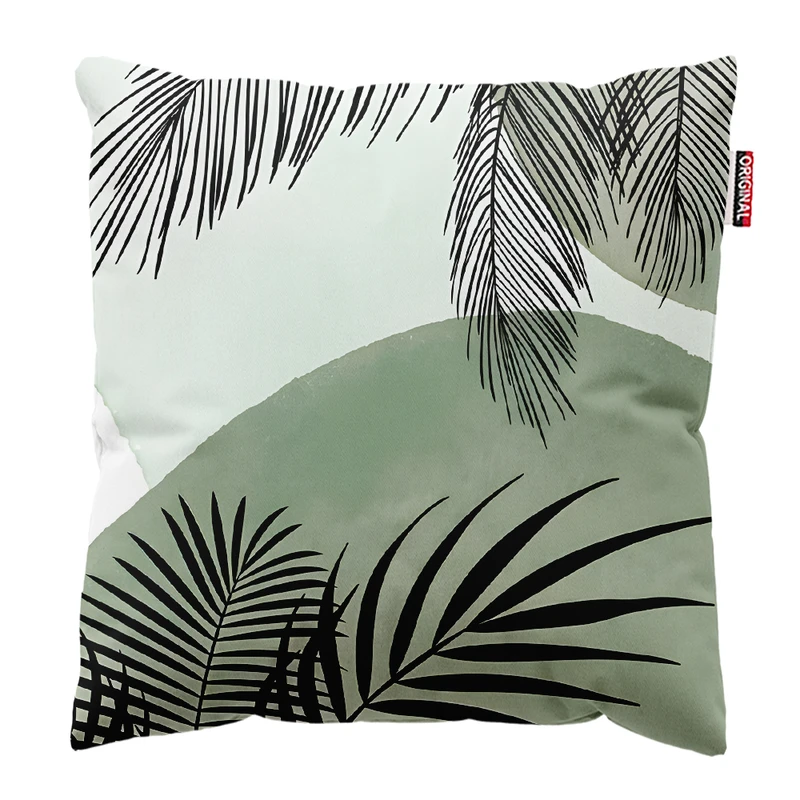 کوسن پاد آفرین مدل بوهو طرح برگ کد PK303179 سایز 30*30 سانتی متر