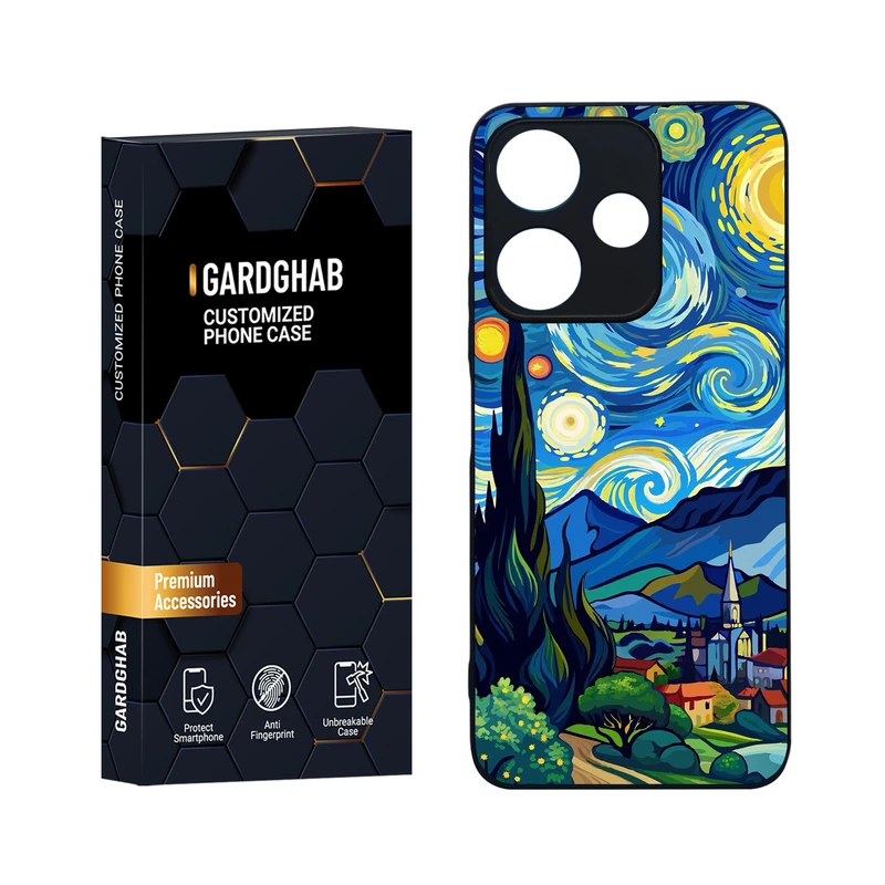 کاور گارد قاب مدل هنری مناسب برای گوشی موبایل شیائومی Redmi 13 4G / Poco M6 4G