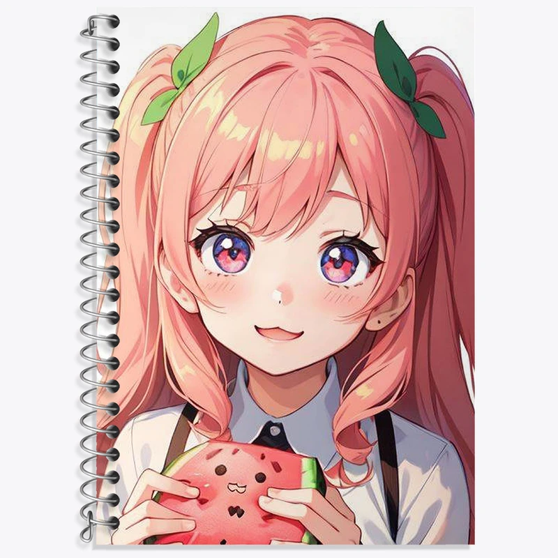 دفتر زبان 50 برگ خندالو مدل دو خط طرح دخترانه کد N2000