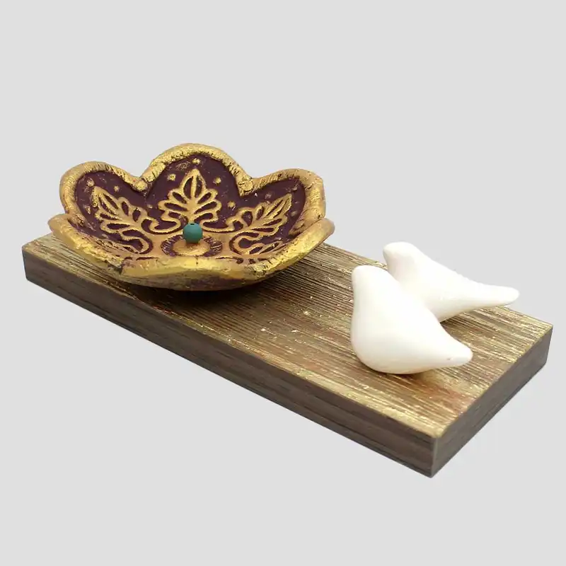 جا عودی طرح کاشی و پرنده