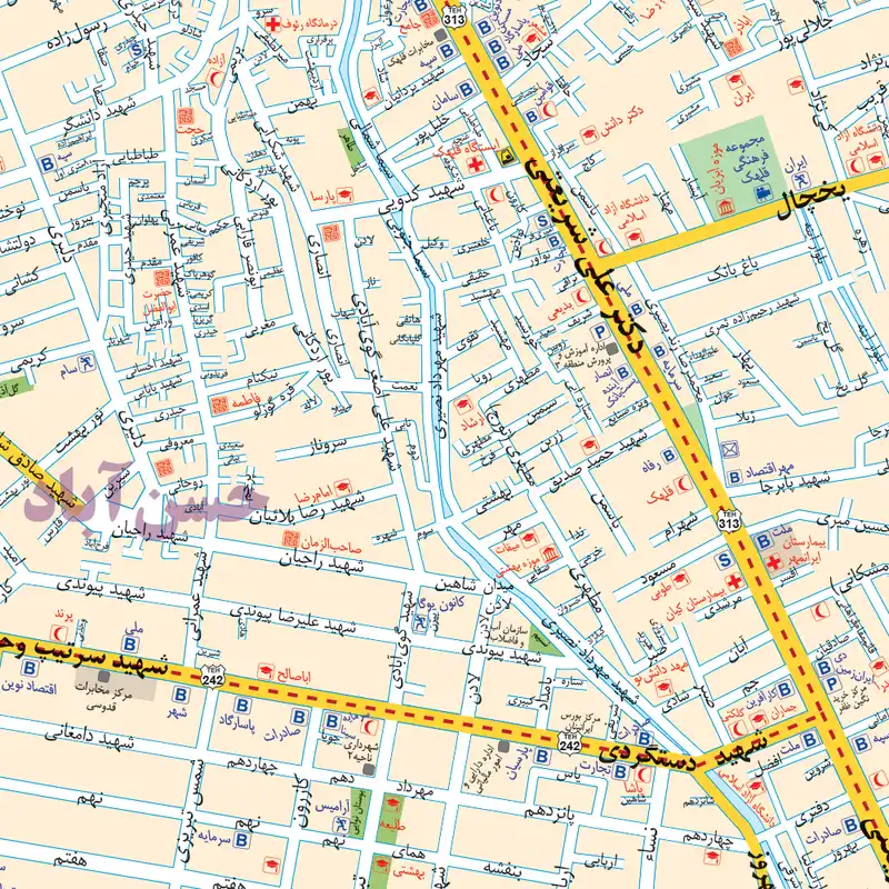 نقشه انتشارات ایرانشناسی مدل منطقه 3 شهرداری تهران کد 403