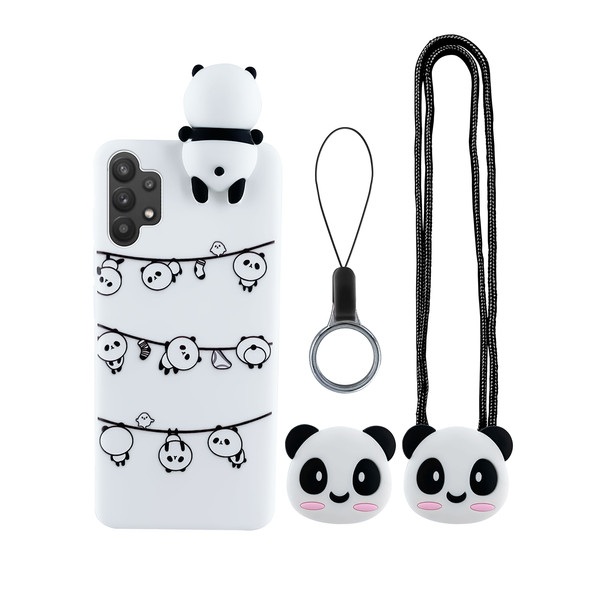 کاور دکین مدل Armon طرح Panda مناسب برای گوشی موبایل سامسونگ Galaxy A32 4G به همراه بند آویز و پایه نگهدارنده