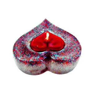 شمع طرح قلب مدل ژله ای