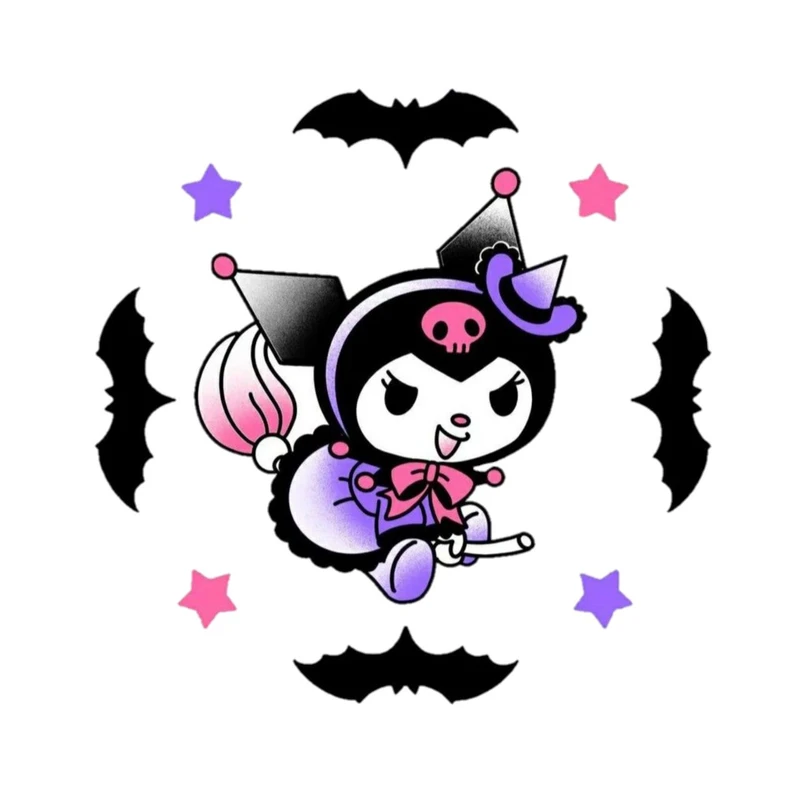 استیکر پارچه و لباس پاد آفرین مدل کارتونی کورومی kuromi کد 449