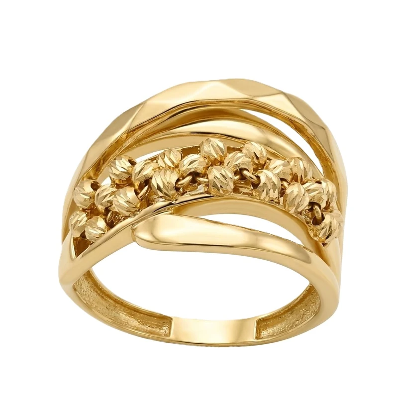 انگشتر طلا 18 عیار زنانه رضا گلد مدل Bernardo Ball Ring