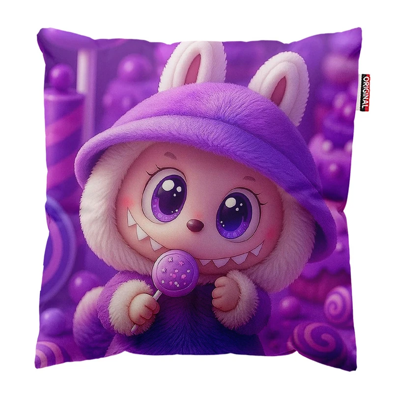 کوسن پاد آفرین طرح لبوبو سایز 30*30 سانتی متر کد 190