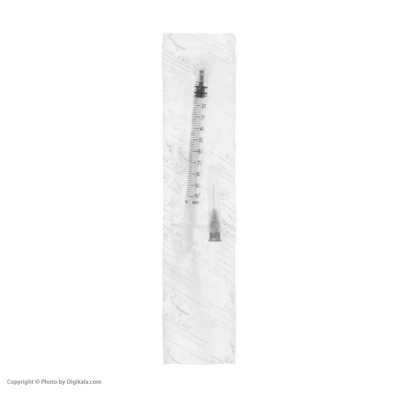 سرنگ 1 سی سی انسولین حلما طب مدل لوئر لاک 27G بسته 60 عددی