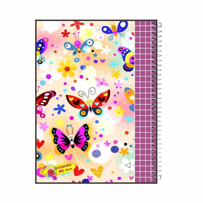 دفتر شطرنجی 60 برگ گلبرگ طرح دخترانه کد 601227