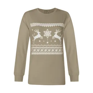 بلوز زنانه افراتین مدل گوزن سفید کد 7537 رنگ کرم