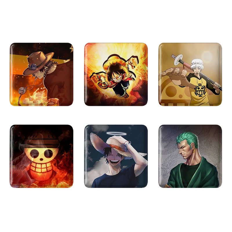 مگنت خندالو طرح انیمه وان پیس One Piece کد 936A مجموعه 6 عددی