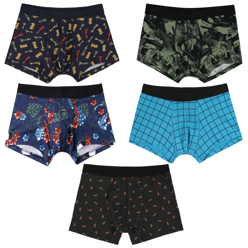 شورت باکسر مردانه کالینز مدل CLP140PAI مجموعه 5 عددی