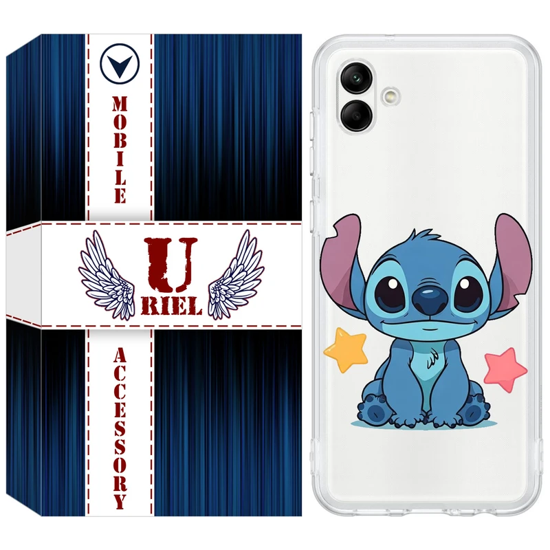 کاور یوریل مدل Clear کد 70 طرح استیچ مناسب برای گوشی موبایل سامسونگ Galaxy A04e