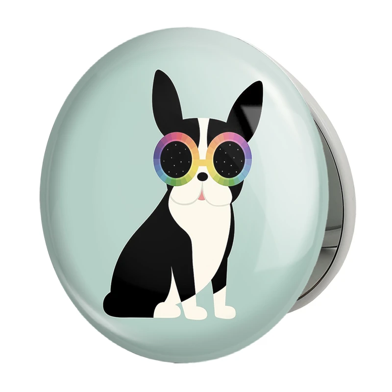 آینه جیبی خندالو طرح سگ مدل تاشو کد 5082 