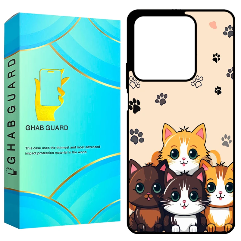 کاور قاب گارد طرح گربه مدل GCHPN134 مناسب برای گوشی موبایل شیائومی Redmi Note 13 4G