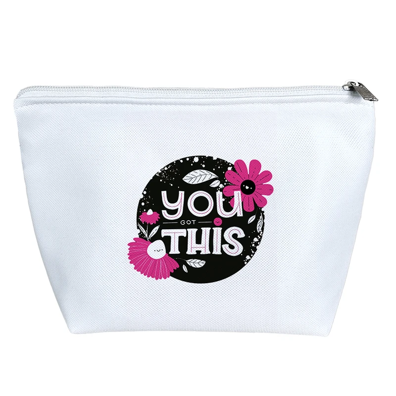 کیف لوازم آرایش دخترانه خندالو مدل جملات انگیزشی کد 2987