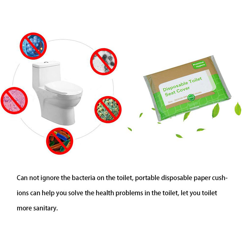 روکش توالت فرنگی مدل Disposable Toilet seat cover بسته 10 عددی