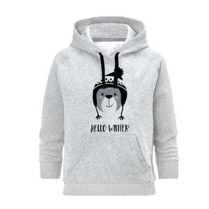 هودی زنانه مدل خرس کد B165 رنگ طوسی