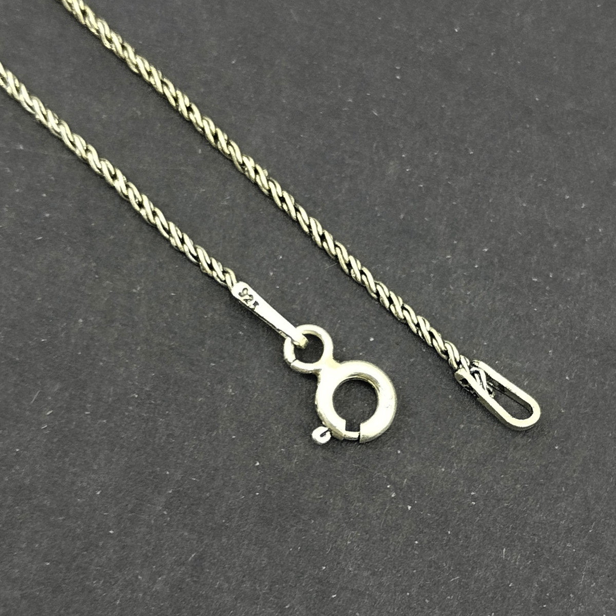 زنجیر نقره سلین کالا مدل سیاه قلم تابیده کد T43-G2.8