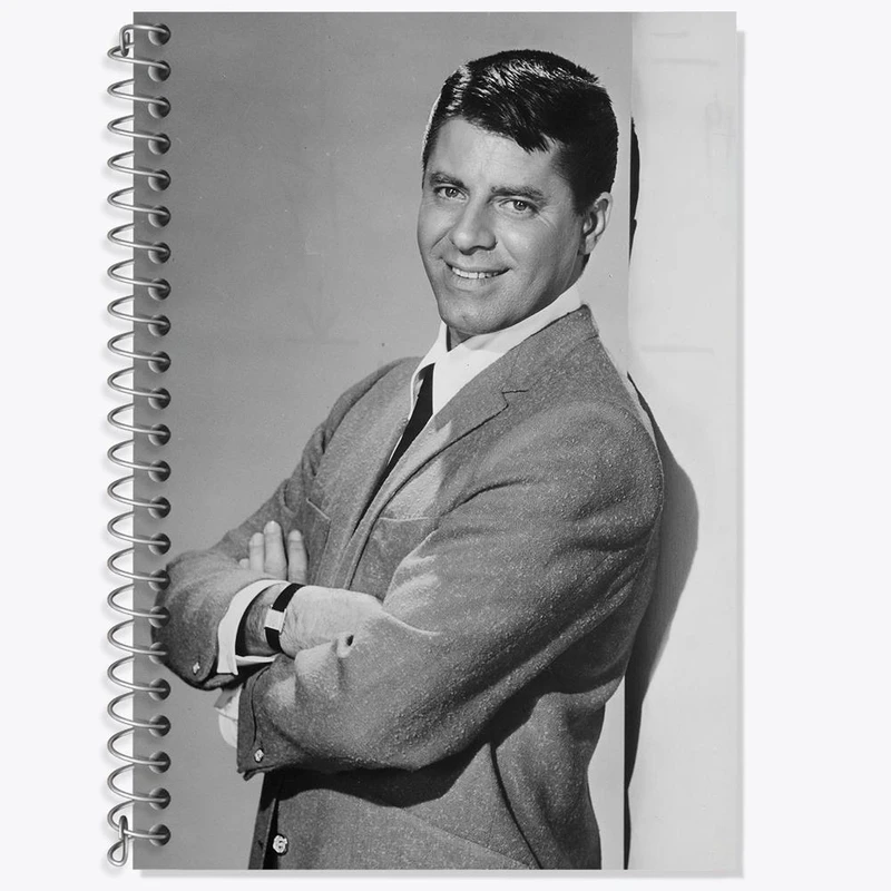 دفتر زبان 50 برگ خندالو مدل سه خط طرح جری لوئیس Jerry Lewis کد 10049