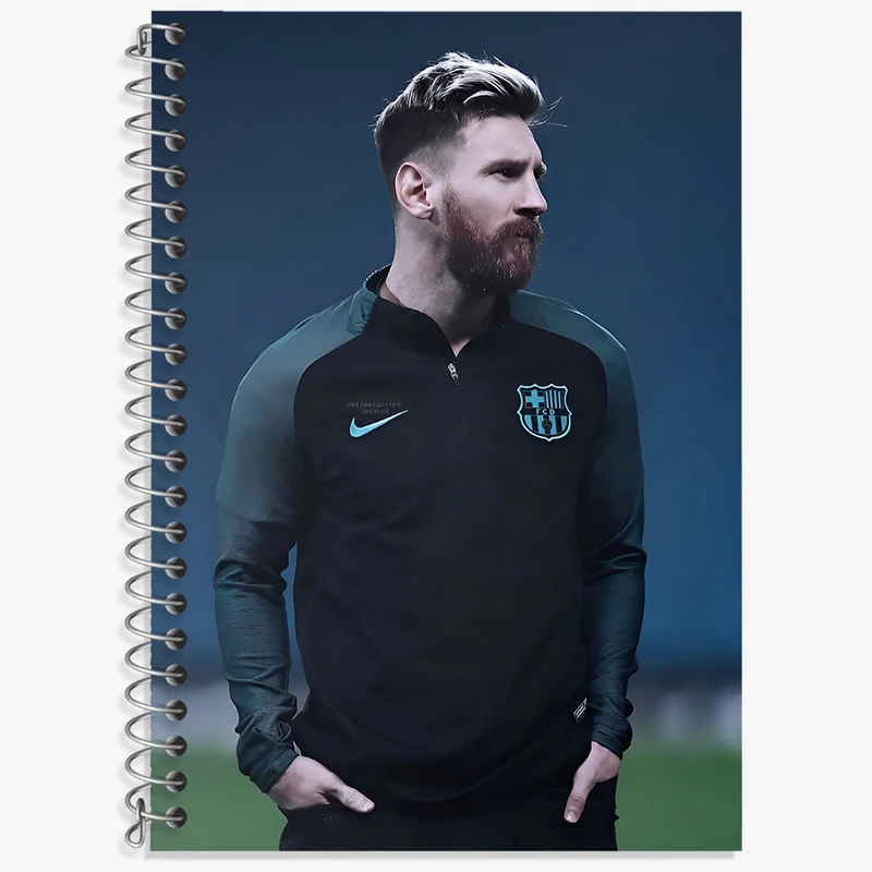 دفتر زبان 50 برگ خندالو مدل دو خط طرح لیونل مسی کد N4746