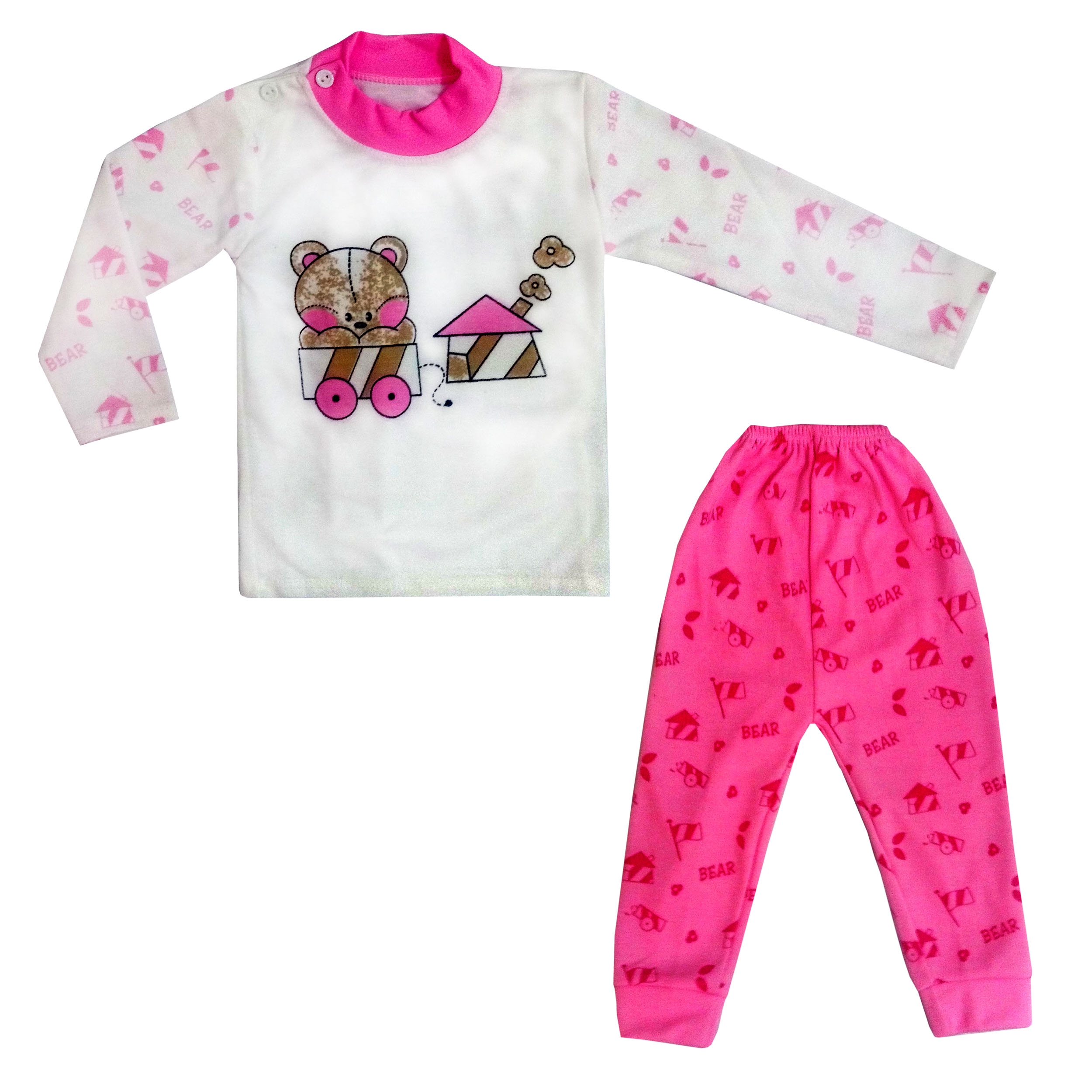 ست سویشرت و شلوار نوزادی مدل خرسی کد 986640