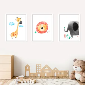 تابلو کودک و نوزاد بکلیت مدل حیوانات M074 مجموعه 3 عددی
