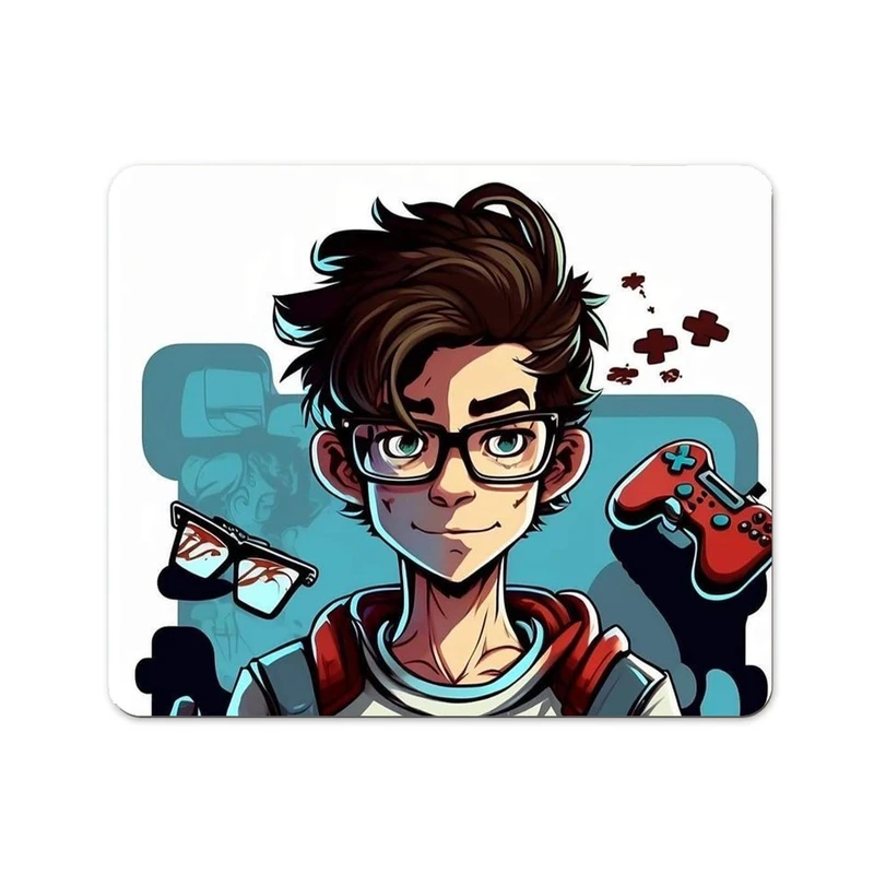 ماوس پد پاد آفرین طرح پسر گیمر کد 982 سایز 19*24 سانتی متر