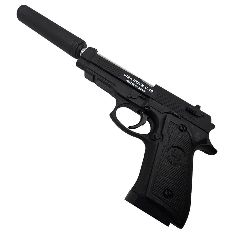 تفنگ بازی ناب سل مدل کلت خشاب خور C19 کد AIRSOFT GUN C19 مناسب برای نوجوانان