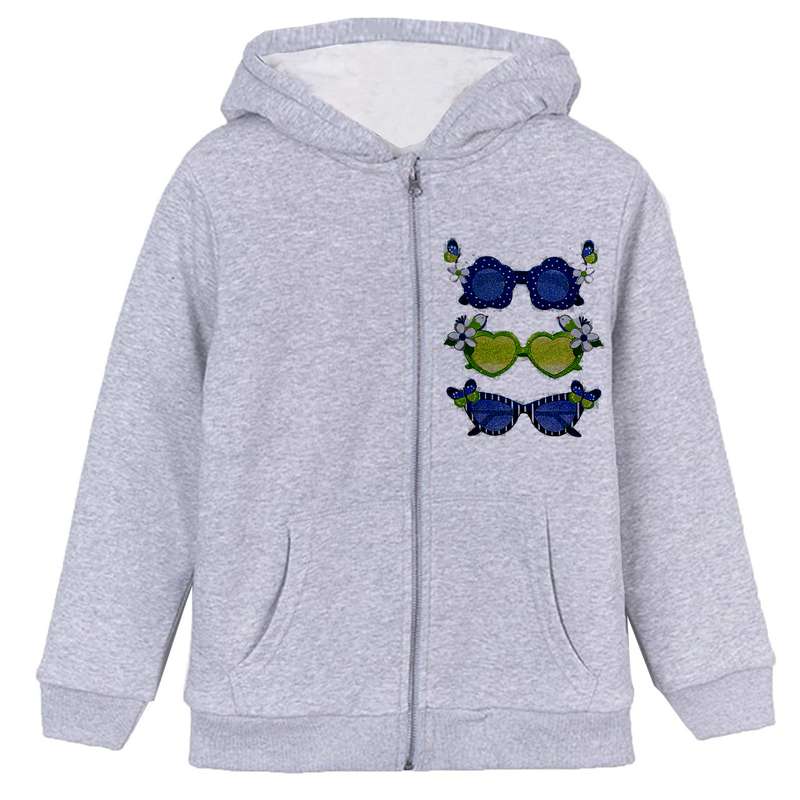 سویشرت دخترانه مدل عینک قلبی F108