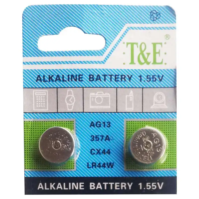 باتری ساعتی تی اند ای مدل LR44 AG13 بسته 2 عددی