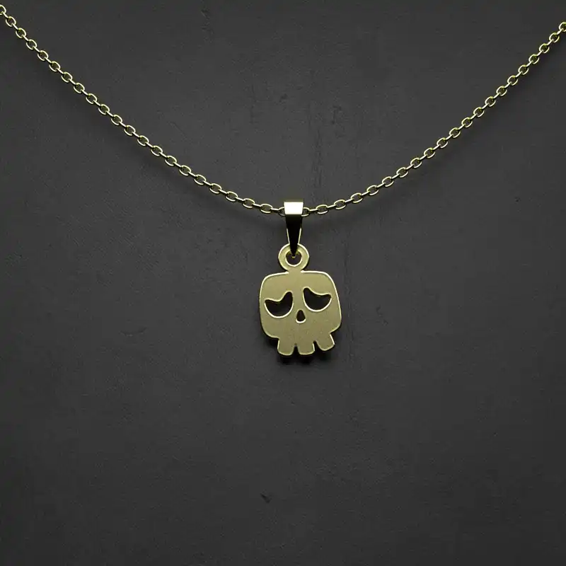 گردنبند طلا 18 عیار زنانه مدوپد مدل جمجمه کد EE2-1-1164