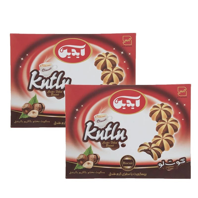 بیسکوییت با مغز فندقی کوت لو آیدین - 360 گرم بسته 2 عددی