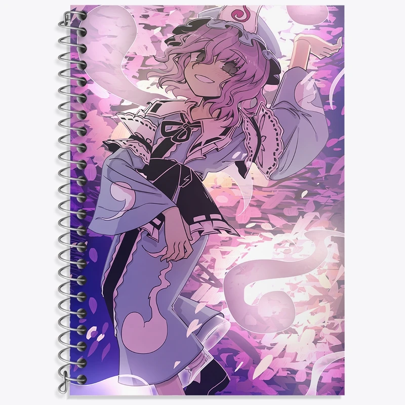 دفتر زبان 50 برگ خندالو مدل دو خط طرح بازی توهو (Touhou) کد 35741