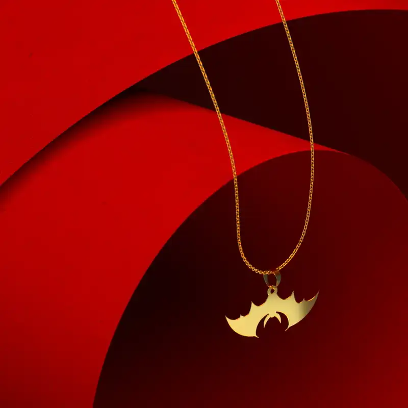 گردنبند طلا 18 عیار زنانه مدوپد مدل هالووین کد G3-1-1221