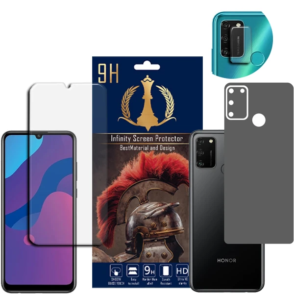    برچسب پوششی اینفینیتی مدل PRO MAX مناسب برای گوشی موبایل آنر 9A به همراه محافظ صفحه نمایش و محافظ لنز دوربین