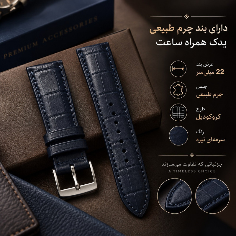 ساعت مچی عقربه‌ای کوارتز کلاسیک مردانه انزو مدل موتور ژاپن تقویم دار کد EC-618AEG