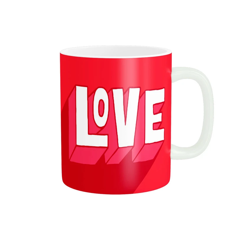 ماگ پادآفرین مدل عشق طرح قلب LOVE کد p6225