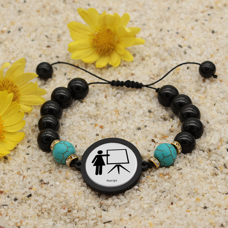 دستبند زنانه ناکسیگو طرح آموزگار کد BR3988