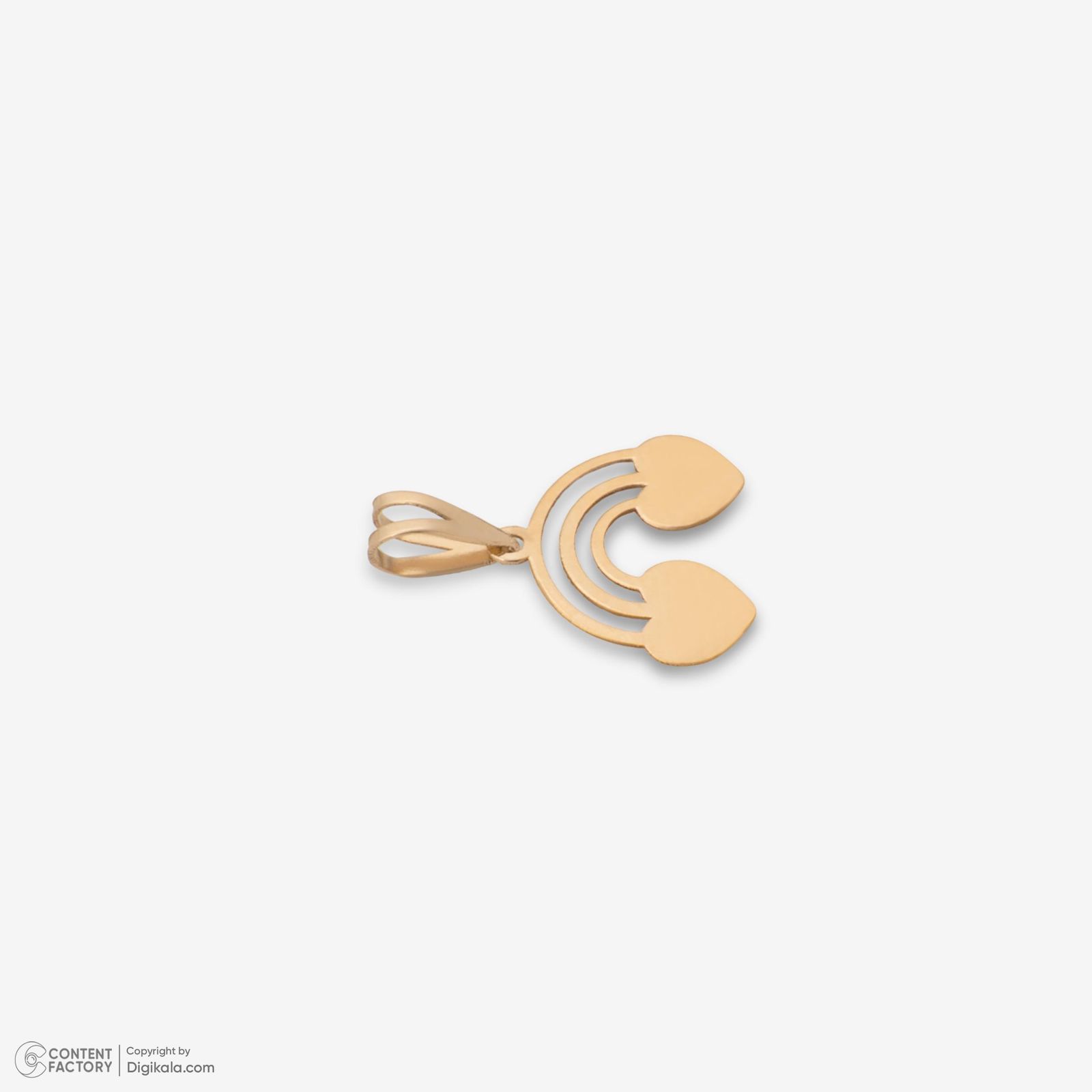 نیم ست طلا 18 عیار زنانه حافا گلد مدل قلب کد nim21 -  - 3